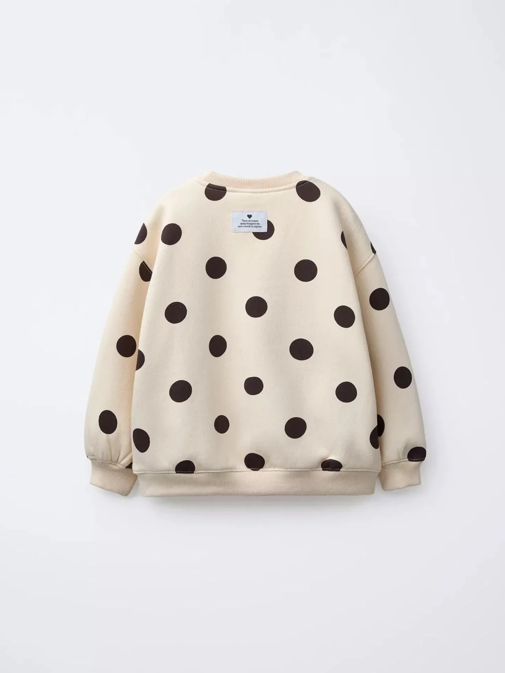 ZARA Kids Cream Polka Dot Sweatshirt & Ribbed Leggings Set | Size 4Y